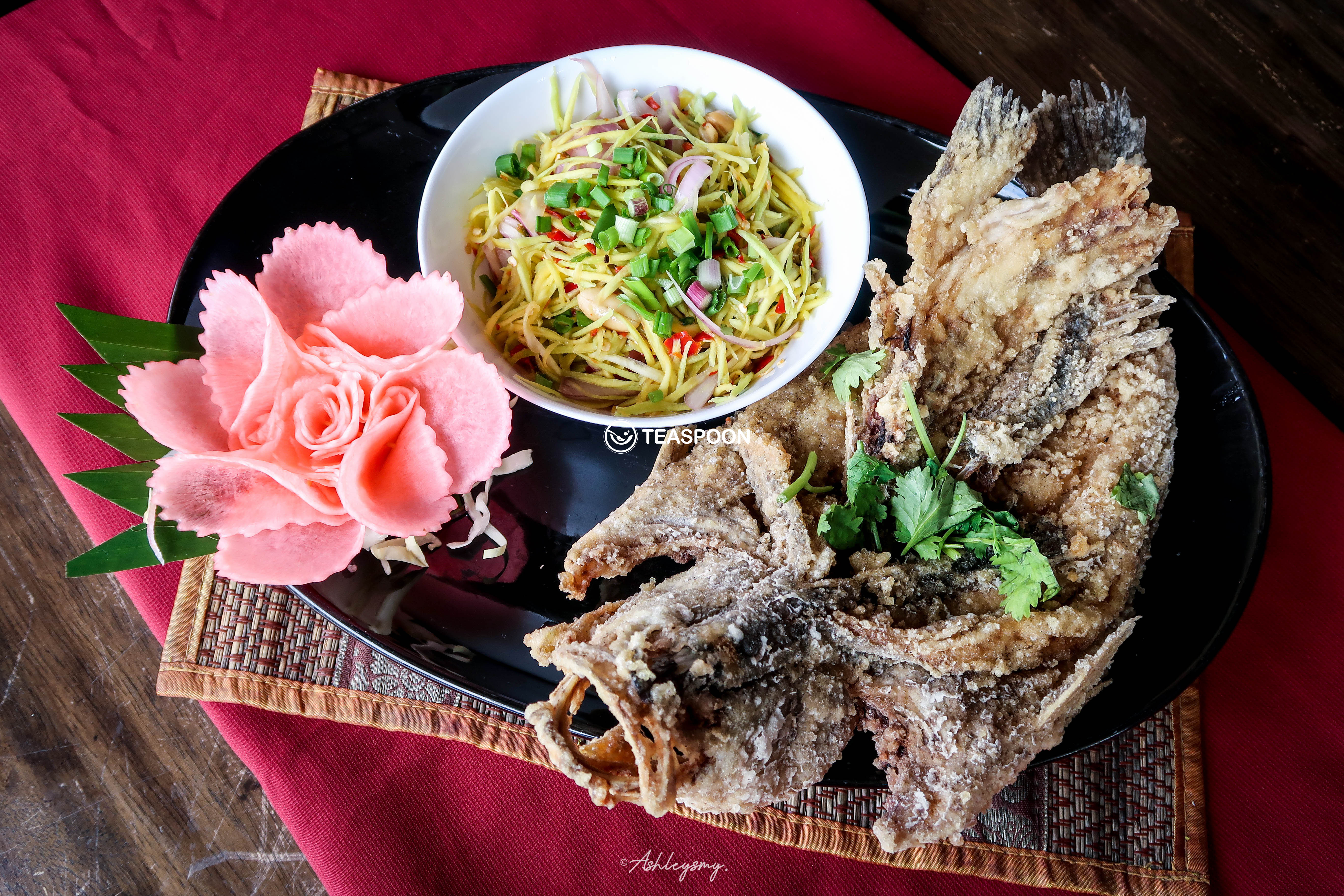 Deep Fried Whole Fish w Mango Salad